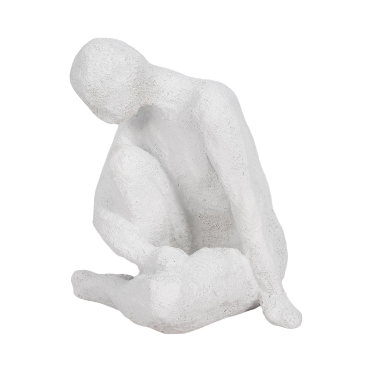 Coarsegold White Rough Texture Contemplating Figure
