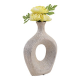 Alray Champagne Beaded Oval Cut Out Vase
