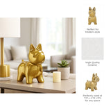 Vinvale Gold Ceramic Dog Table Decor