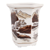Nickrun Brown/White Sage and Eucalyptus Chinoiserie Candle