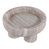 Pearlrose Beige Marble Bowl with 3 Feet