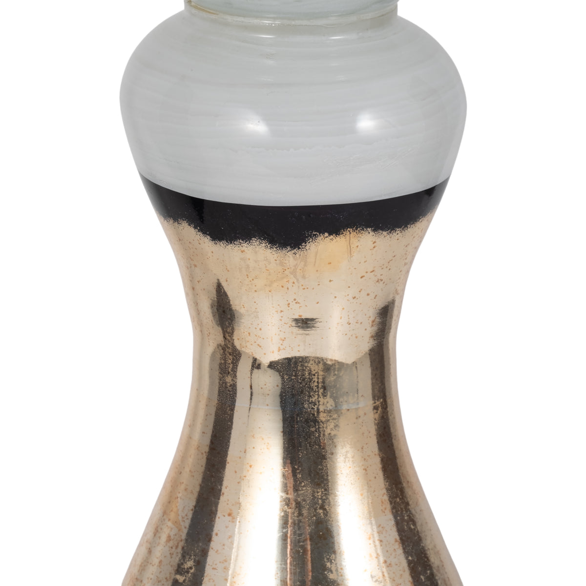 Lafayette White Small Glass Candle Holder
