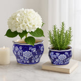 Henleydale Blue/White Small Planters (Set of 2)