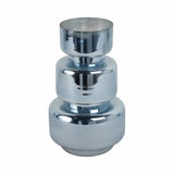 Piru Blue/Silver Small Stacked Cylinder Glass Vase