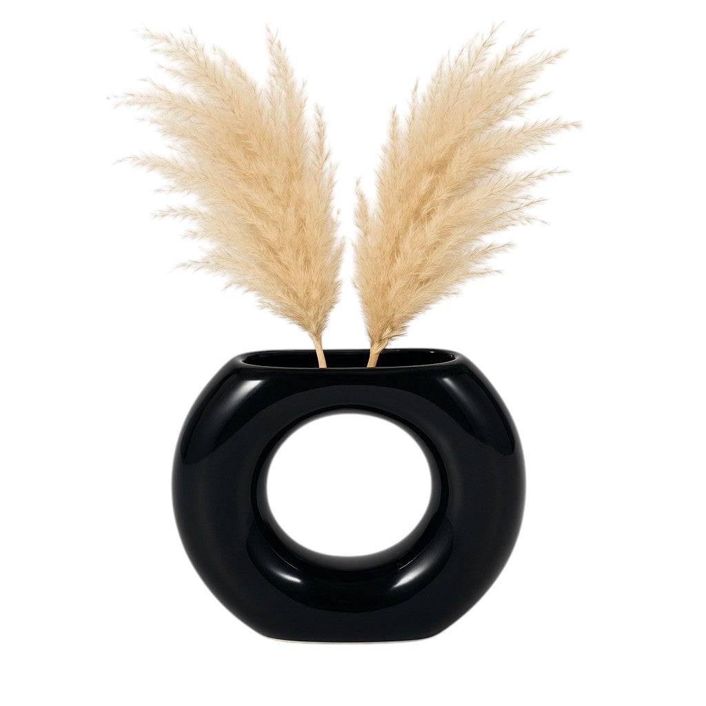 Calville Navy Ceramic Donut Vase