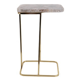 Caxtonham Gray/Gold Smoky C-Table with Quartz Top