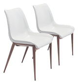 Magnus White & Walnut Dining Chair (Set of 2)
