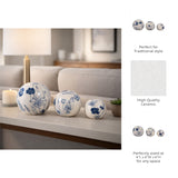 Tesswind Blue/Ivory Orbs (Set of 3)