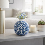 Wheeler Blue Small Ceramic Daisy Vase
