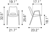 Desi Black & Walnut Dining Chair (Set of 2)