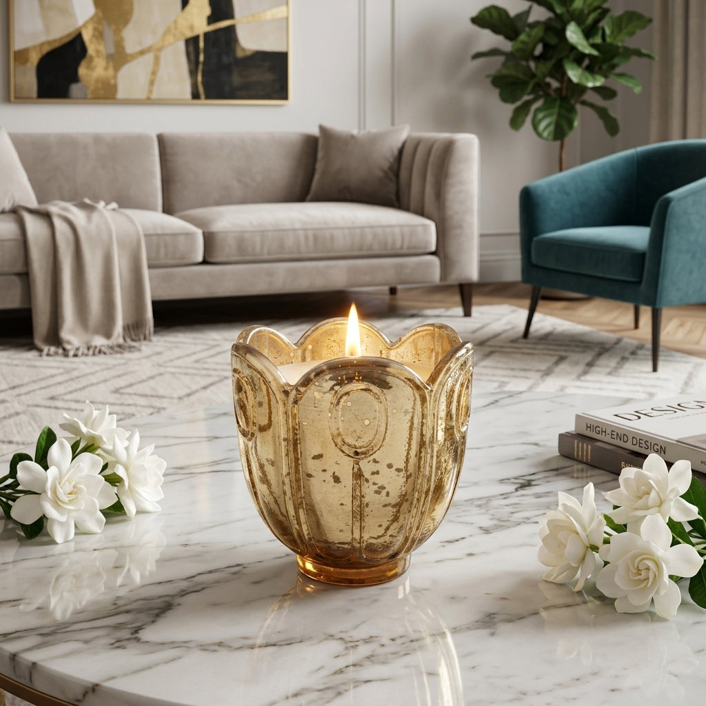 Camp Meeker Gold Gardenia Heirloom Candle