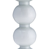 Heber White/Clear Medium Enamel Glass Bubbly Candle Holder