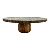 Newville Brown/Gray Marble Cake Stand