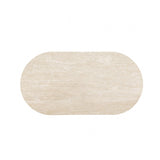 Alvik Dark Walnut/Light Beige Oval Coffee Table