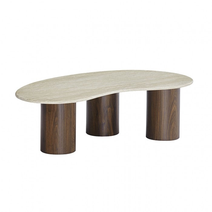 Cloris Walnut/Soft Beige Coffee Table