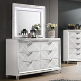 Emmeline Queen White Bedroom Set / 4pc - Ornate Home