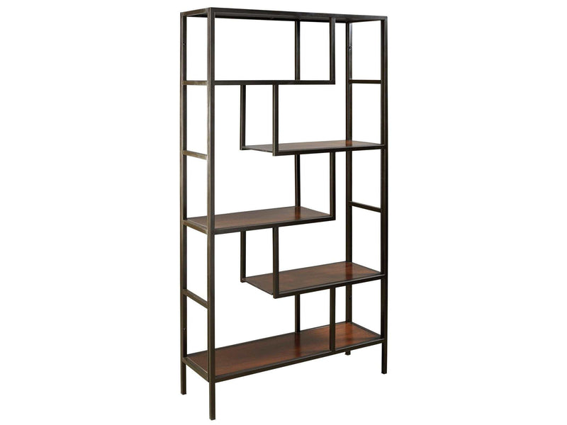 (Online Special Price) Frankwell Brown/Black Bookcase - Ornate Home