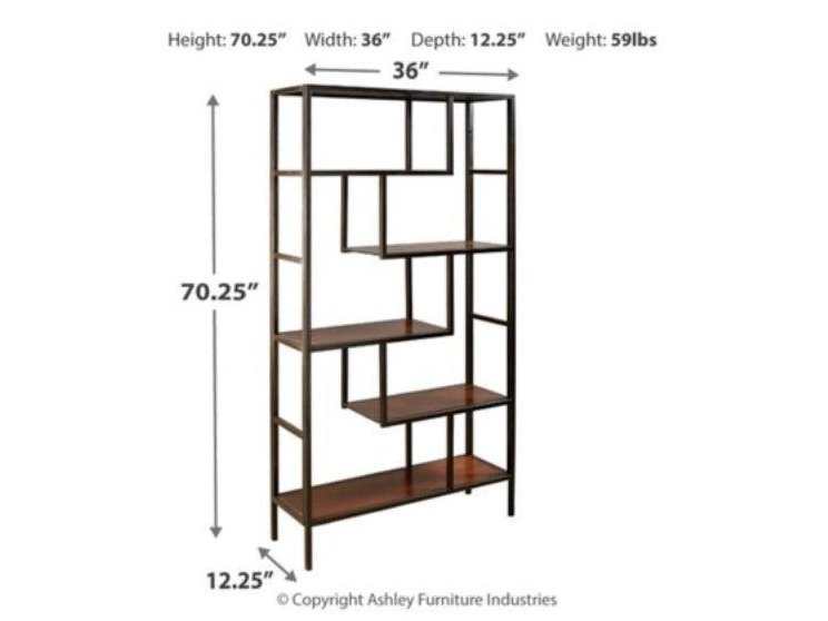 Frankwell Brown/Black Bookcase - Ornate Home