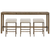 Birchaven Dark Gray/Smoked Gold/Yukon Sand Console w/ Stools