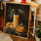 Citrus Glow Under Cosmic Light