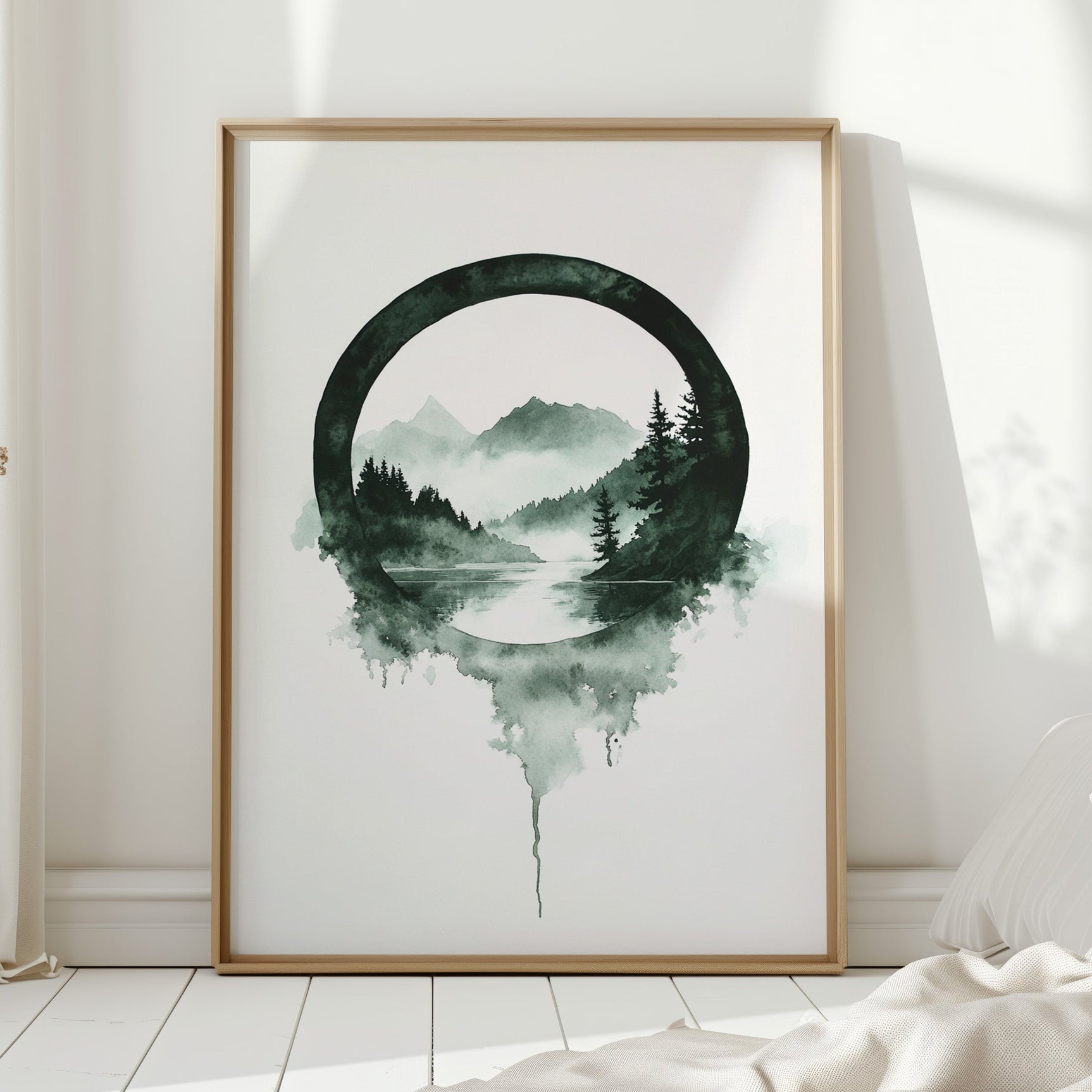 Tranquil Wilderness - Minimalist Forest Art