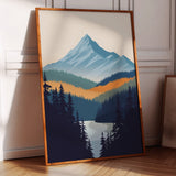 Serene Peaks - Modern Mountain Landscape Print