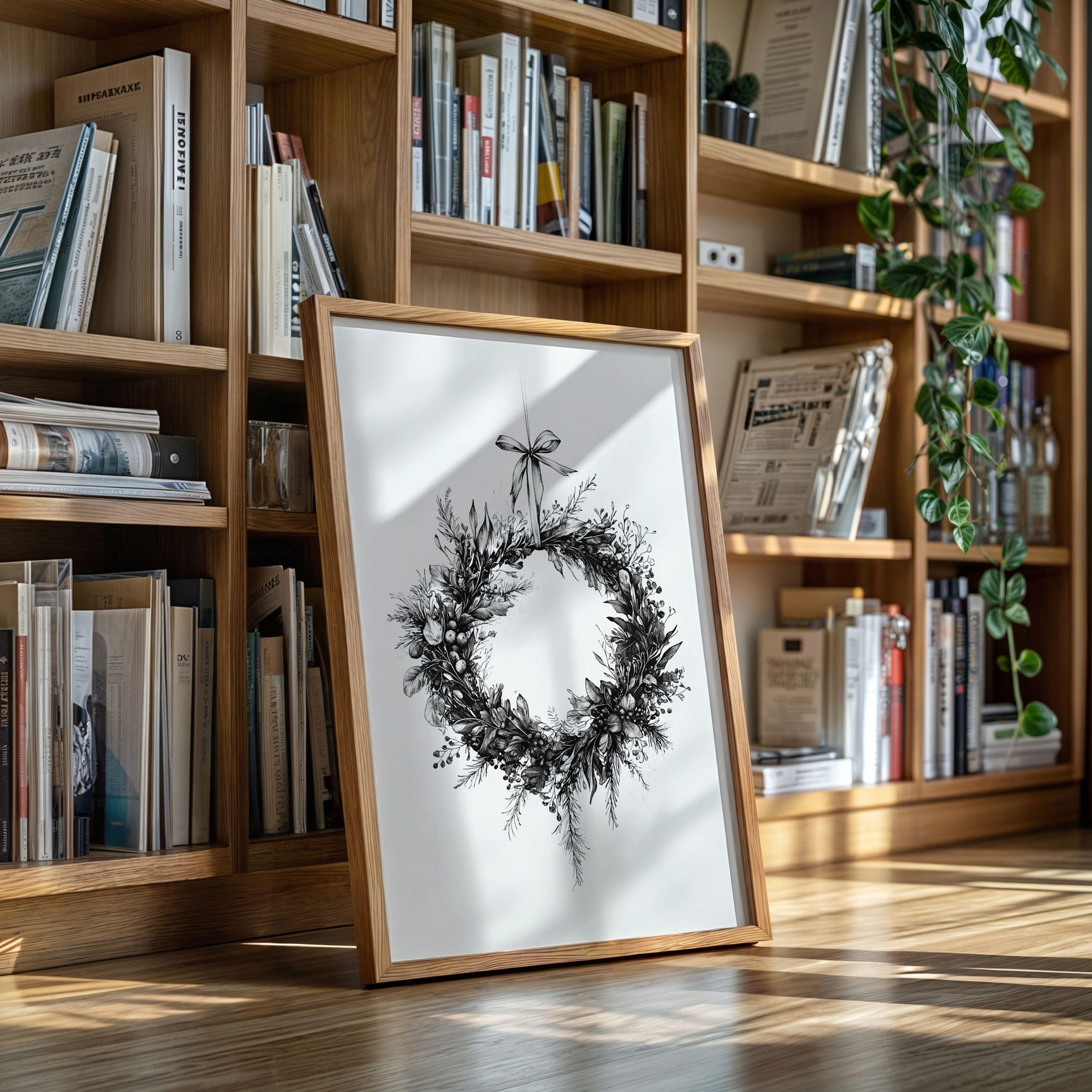 Monochromatic Wreath in Winter