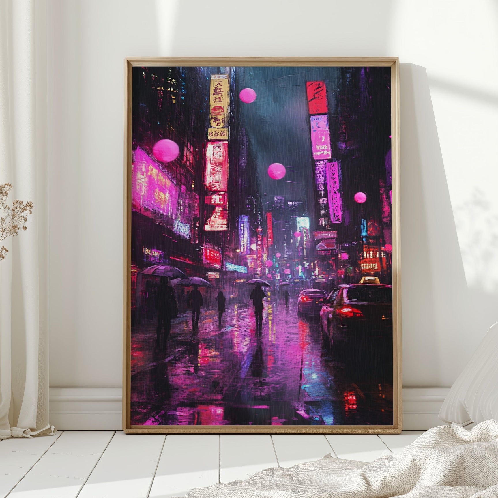 Neon Dreams in Rain