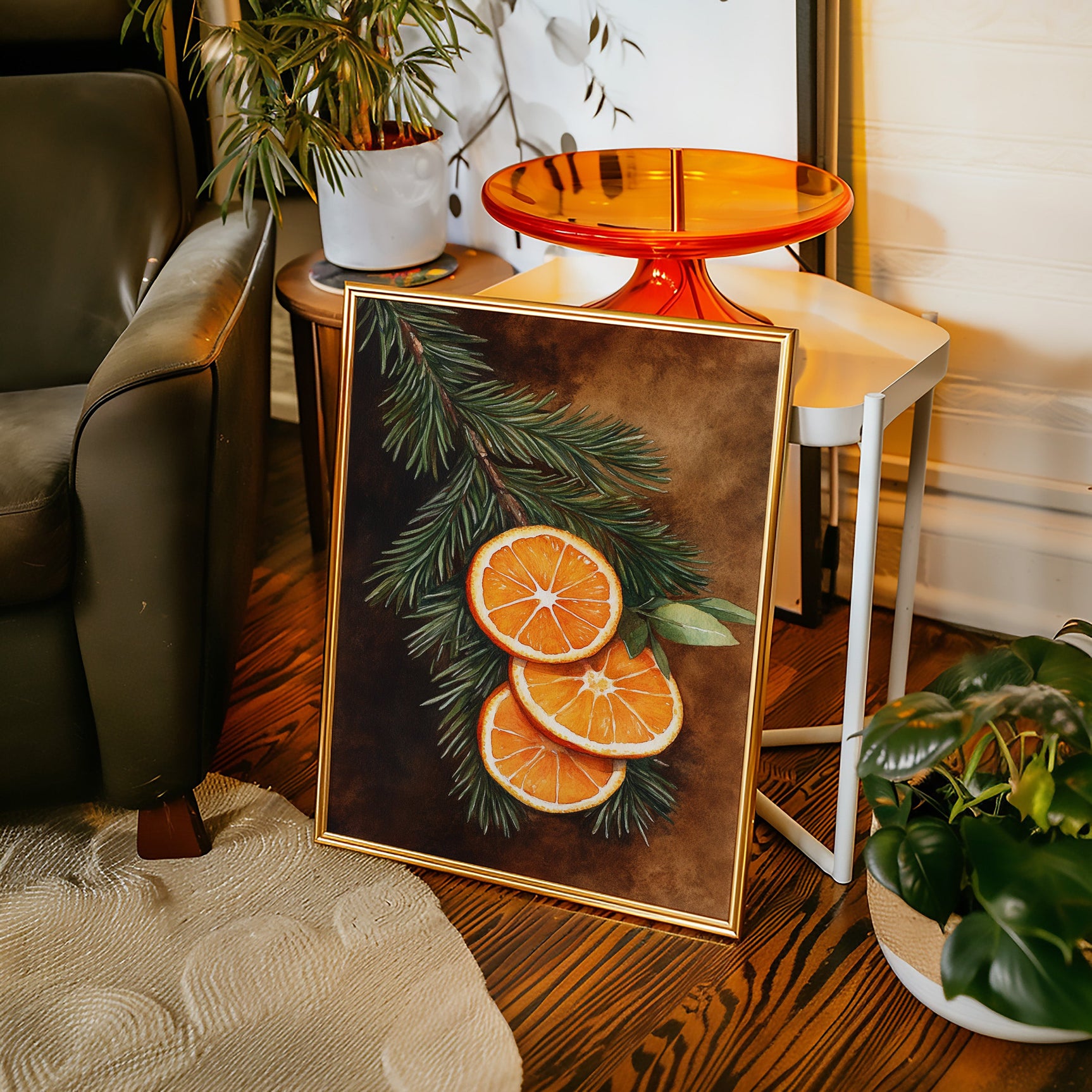 Citrus Amidst Pine Whispers