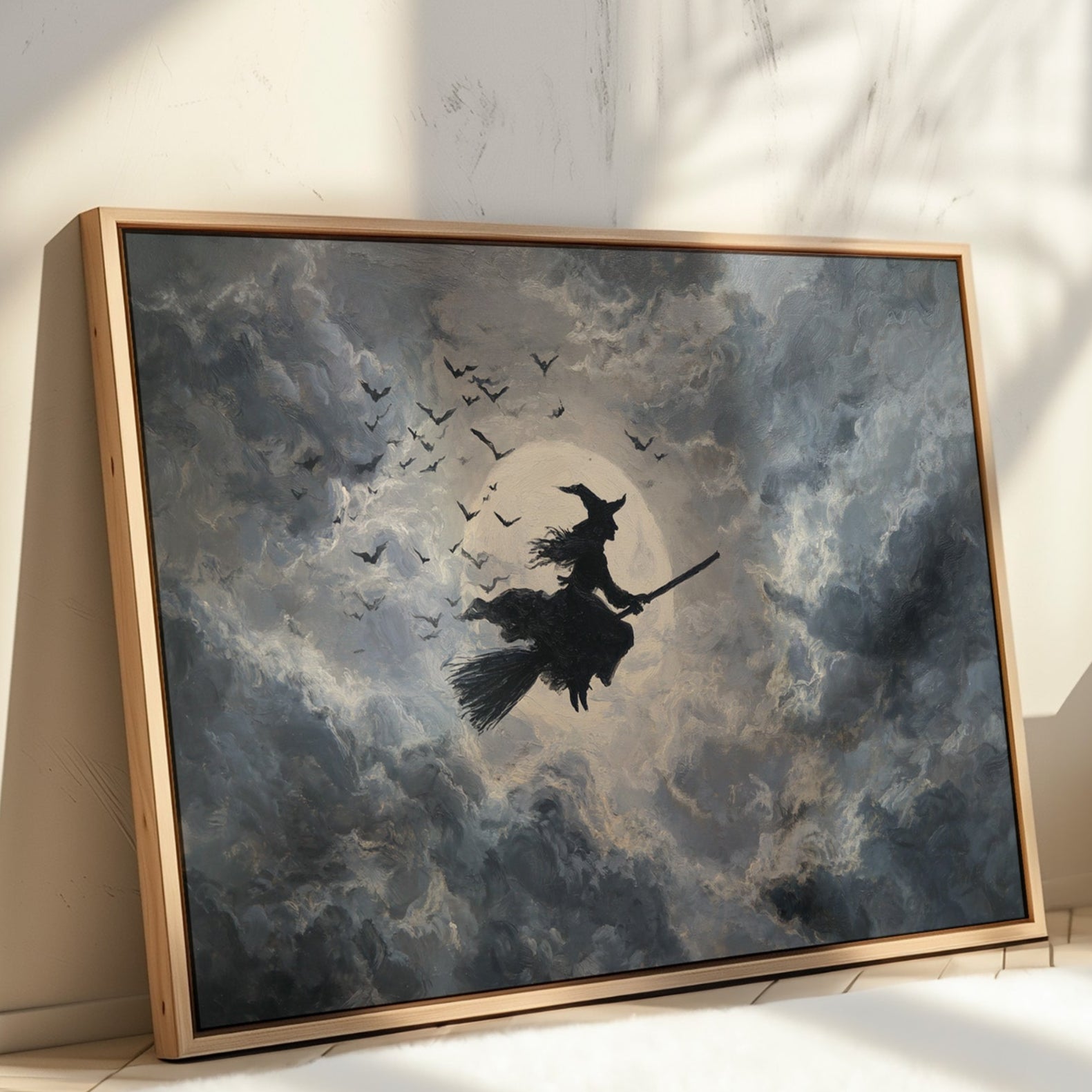 Midnight Flight Under Moonlit Skies