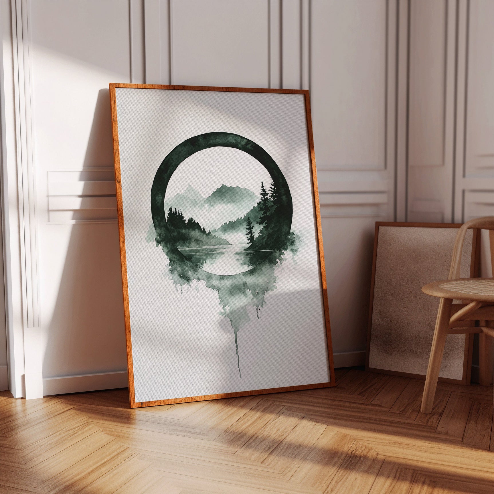 Tranquil Wilderness - Minimalist Forest Art