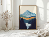 Serene Peaks - Modern Mountain Landscape Print
