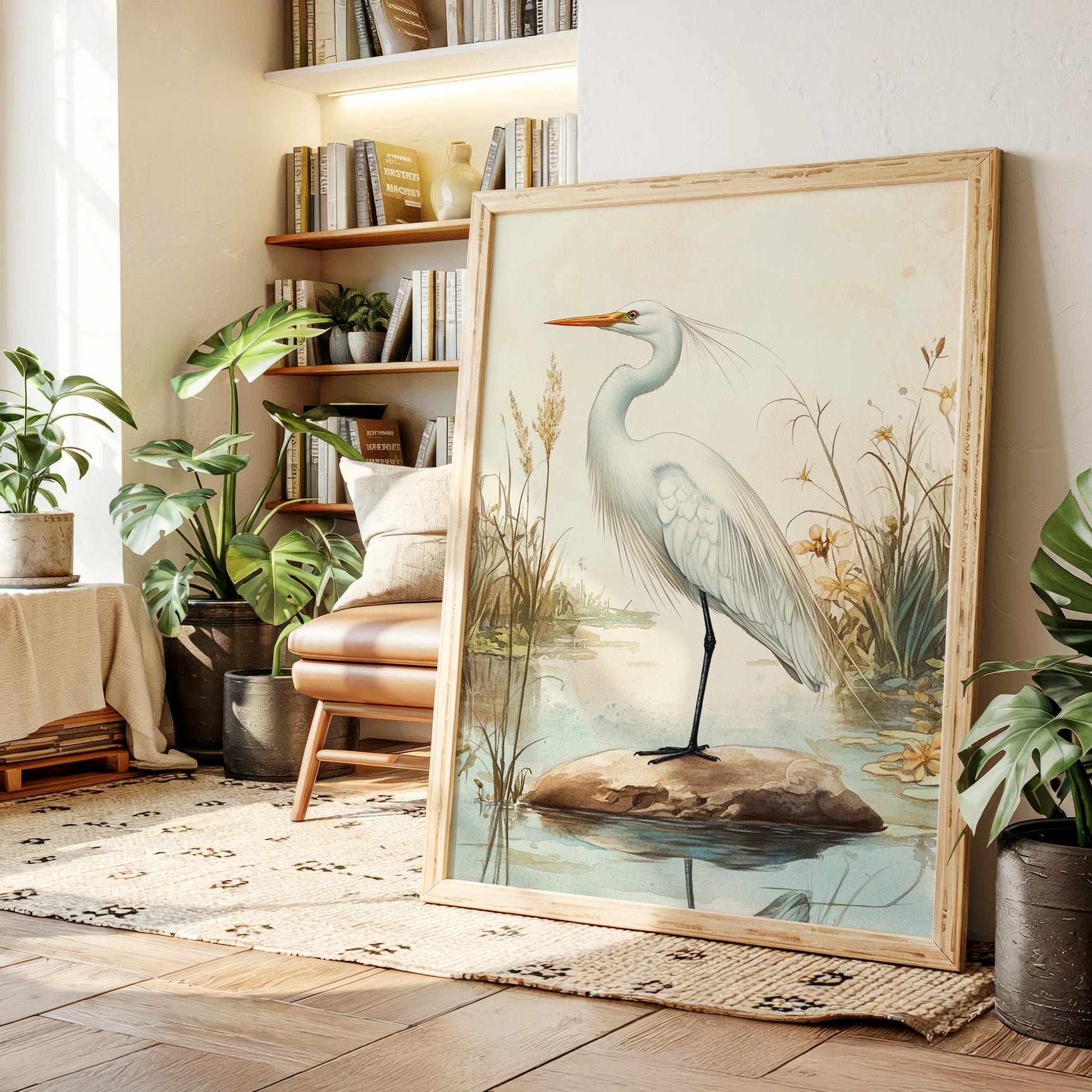 Tranquil Heron Reverie