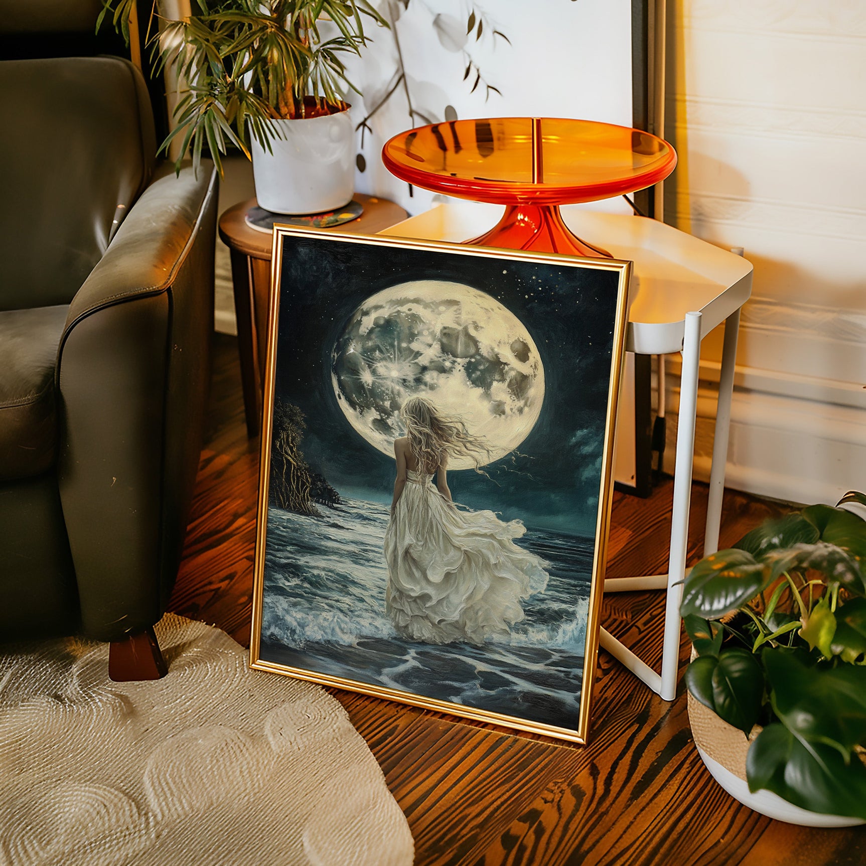 Lunar Reverie by the Sea