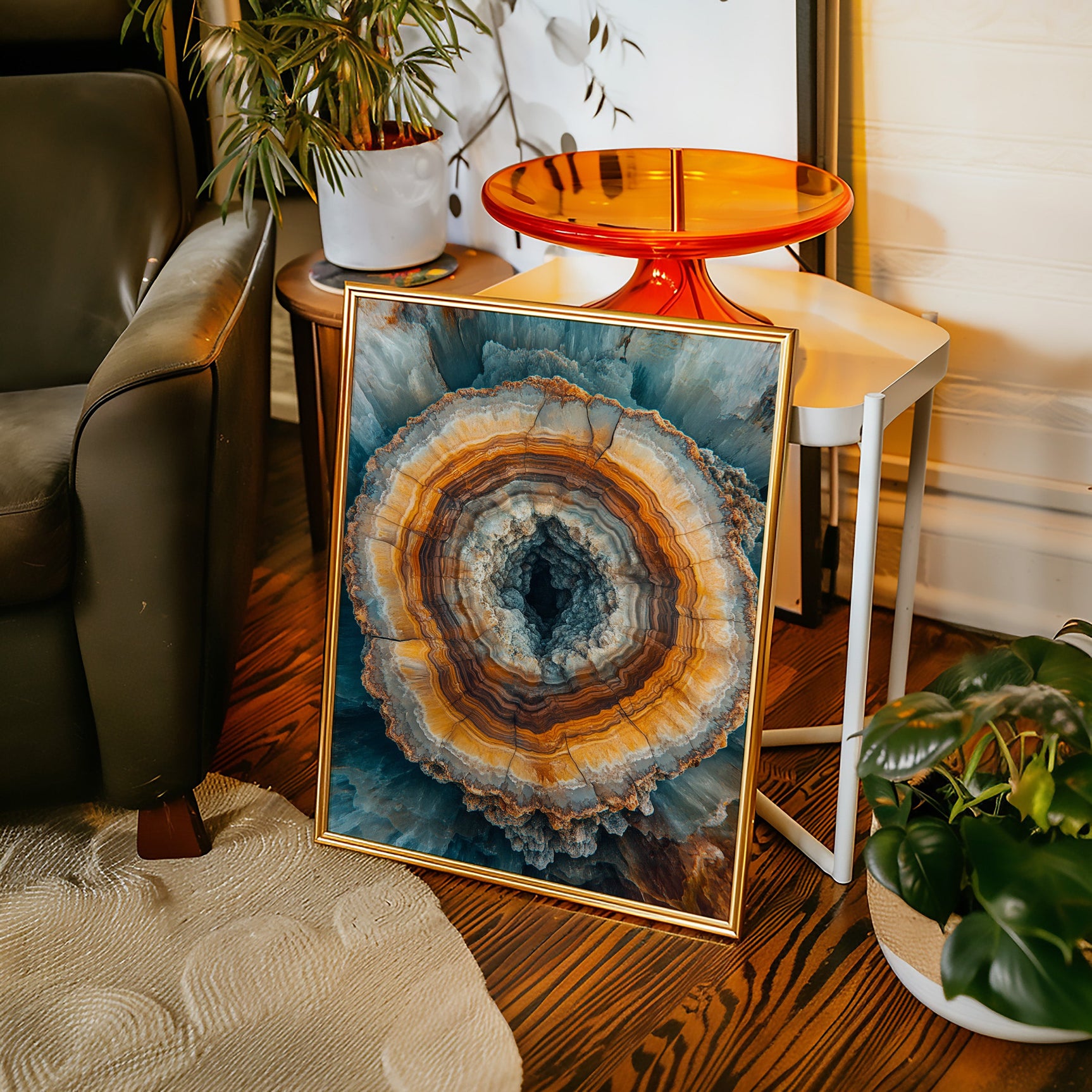 Ethereal Geode - Earthy Abstract Art