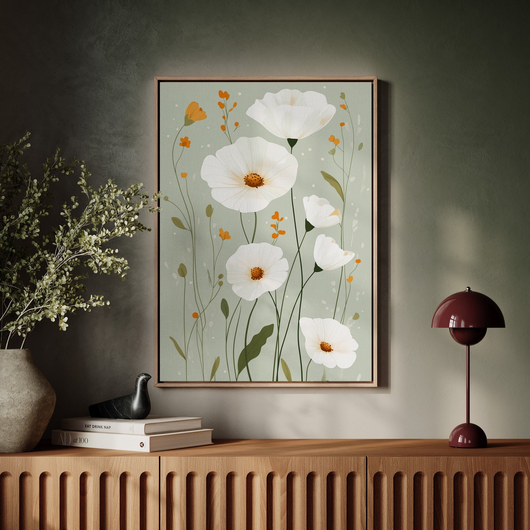 Tranquil Meadows - Modern Floral Canvas Art