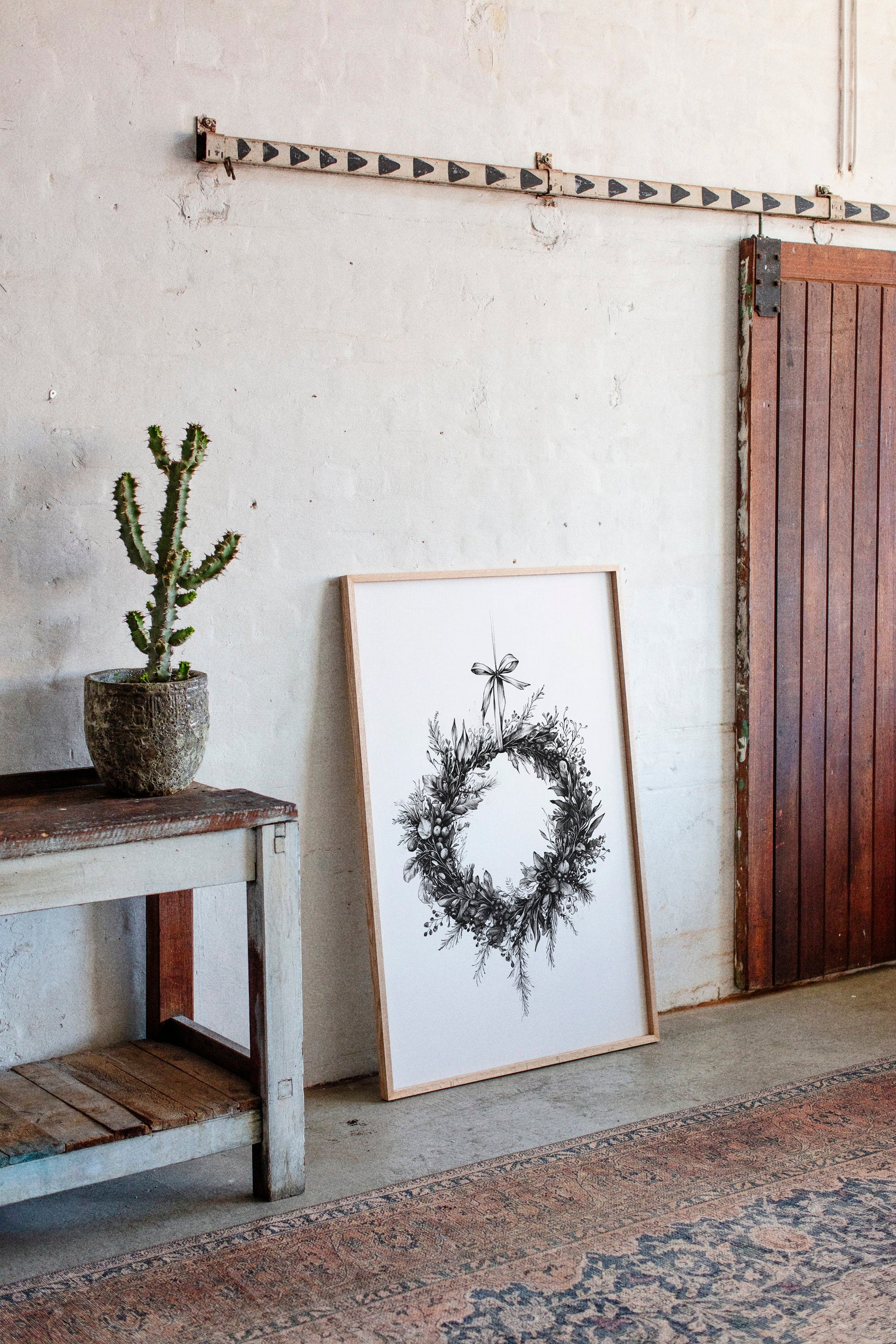 Monochromatic Wreath in Winter