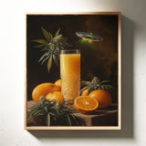 Citrus Glow Under Cosmic Light