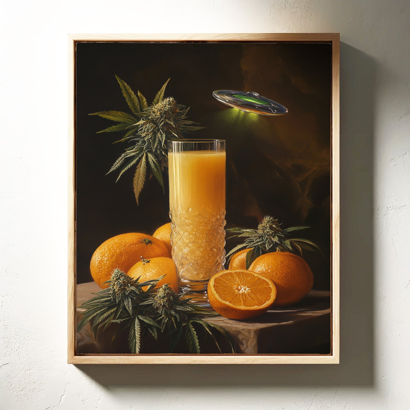 Citrus Glow Under Cosmic Light