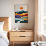 Sunlit Peaks - Abstract Landscape Art