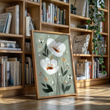 Tranquil Blossoms - Minimalist Floral Art