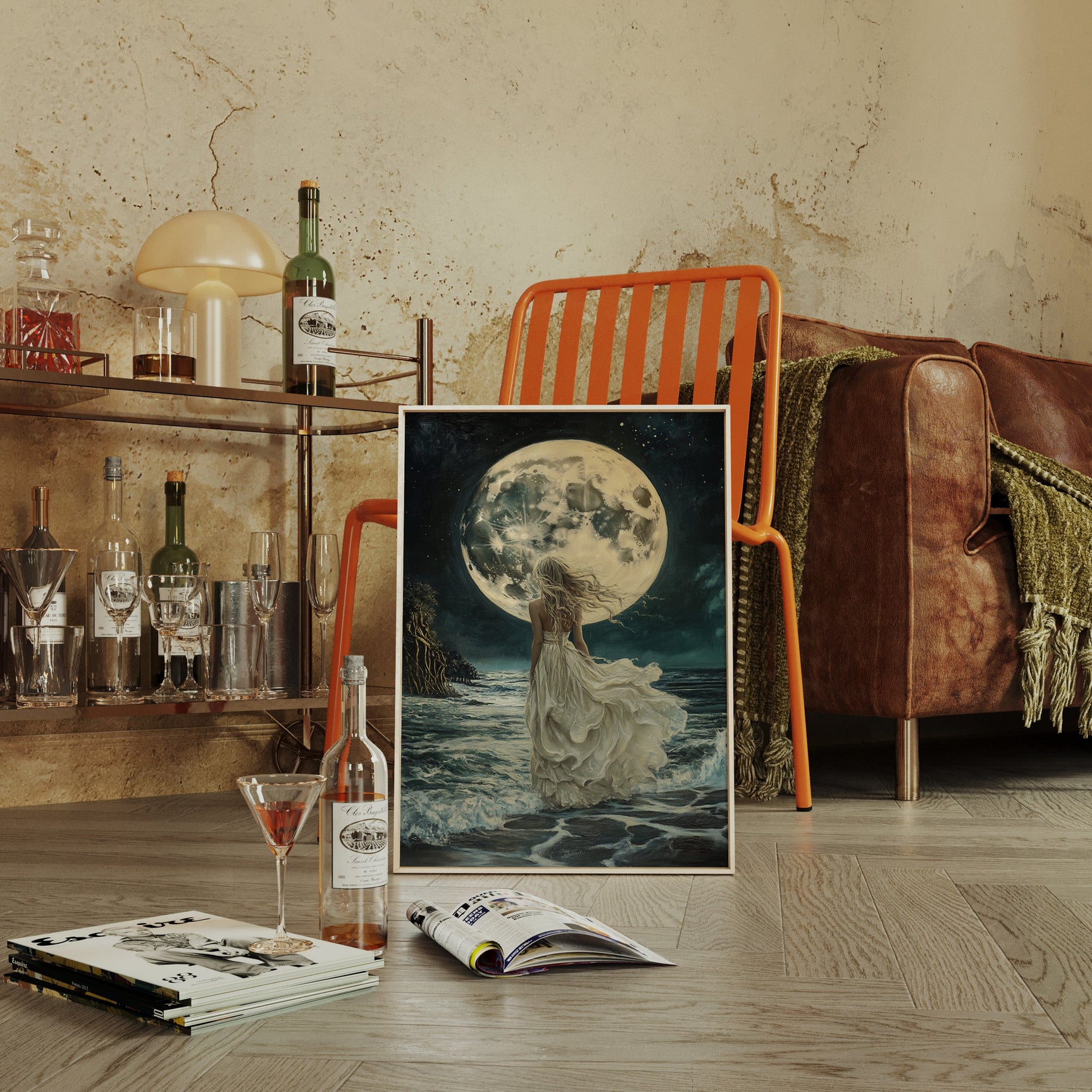 Lunar Reverie by the Sea