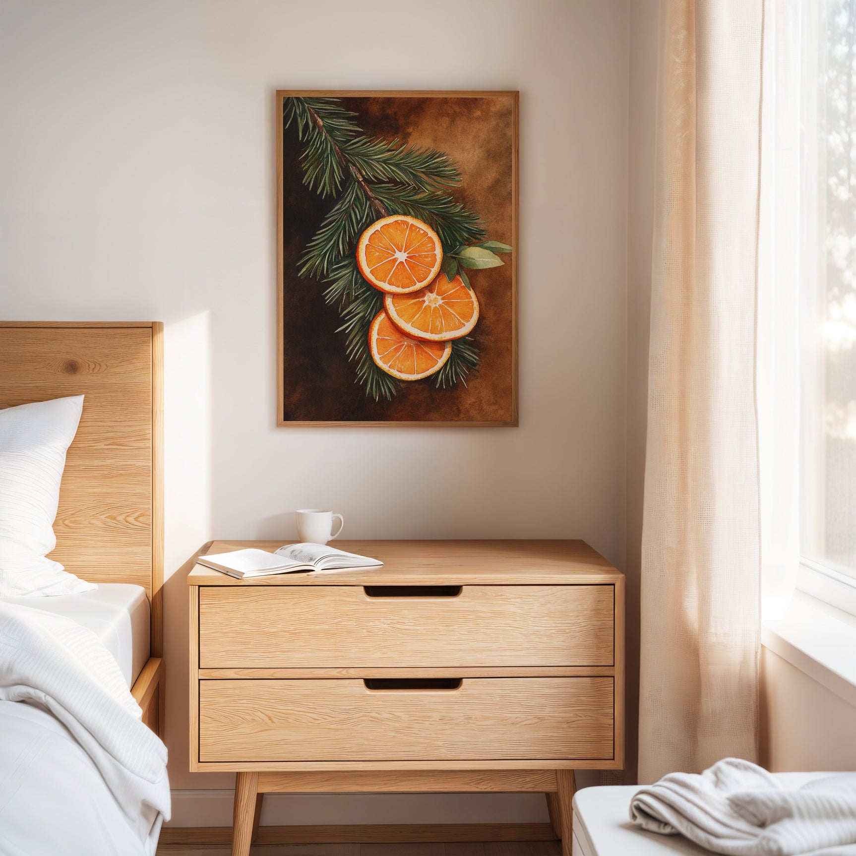 Citrus Amidst Pine Whispers