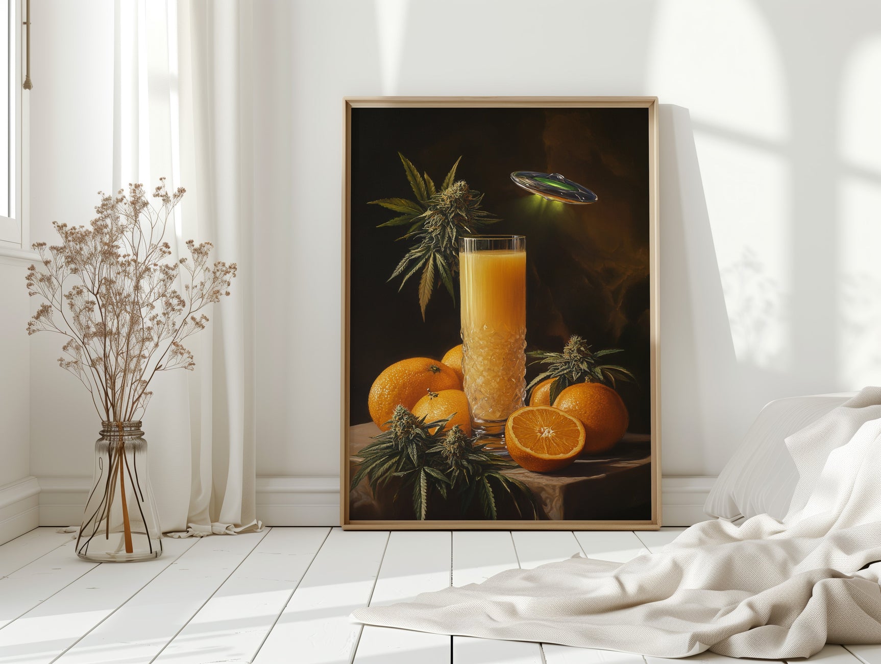 Citrus Glow Under Cosmic Light