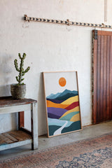 Sunlit Peaks - Abstract Landscape Art
