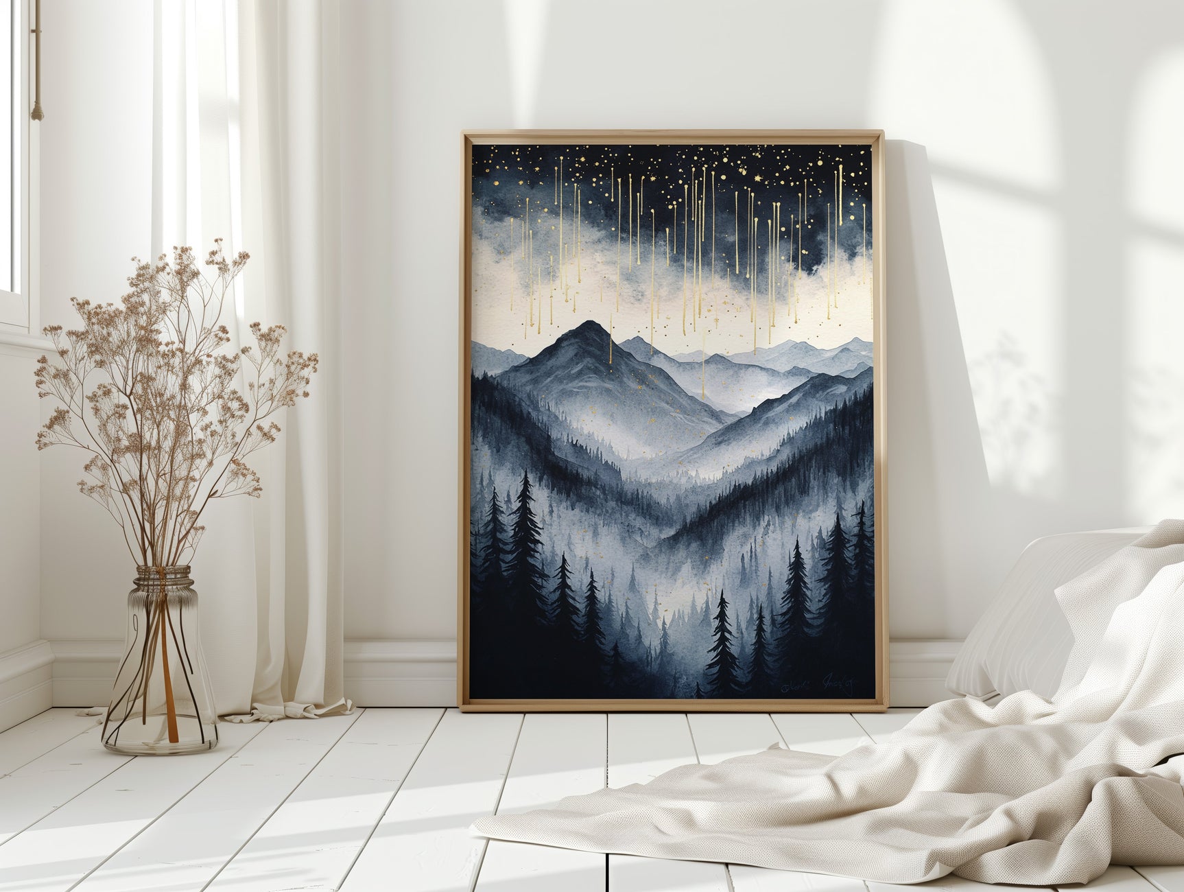 Starlit Peaks in Twilight