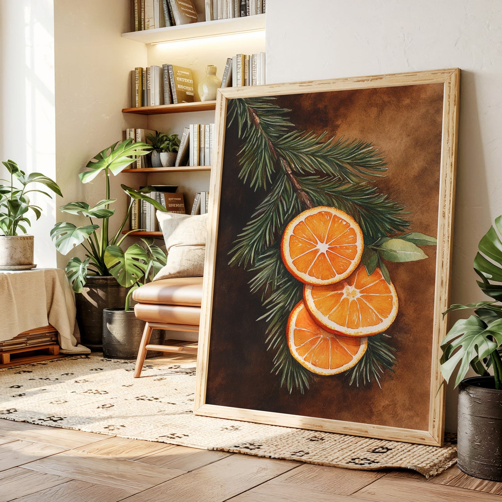 Citrus Amidst Pine Whispers
