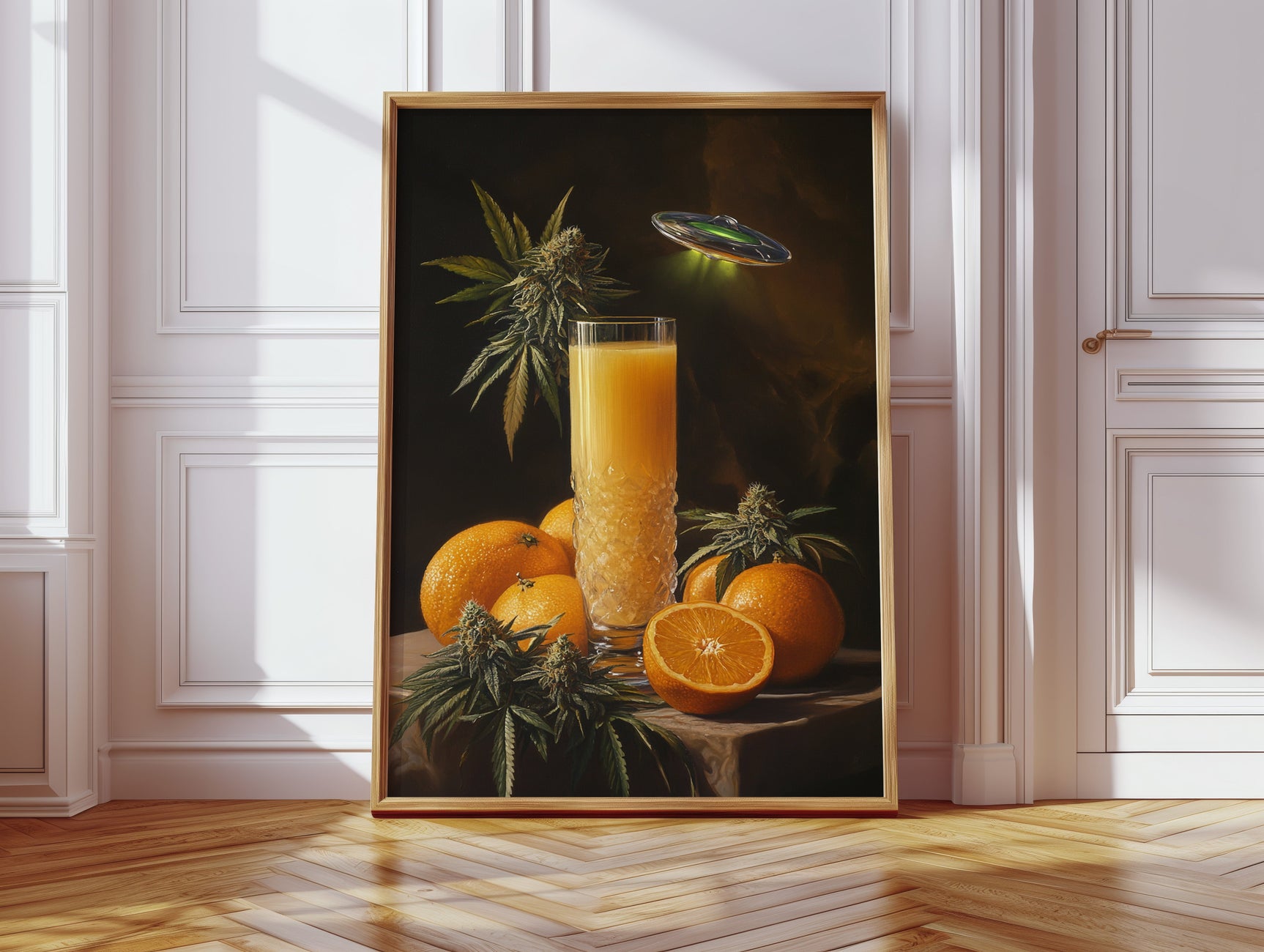 Citrus Glow Under Cosmic Light