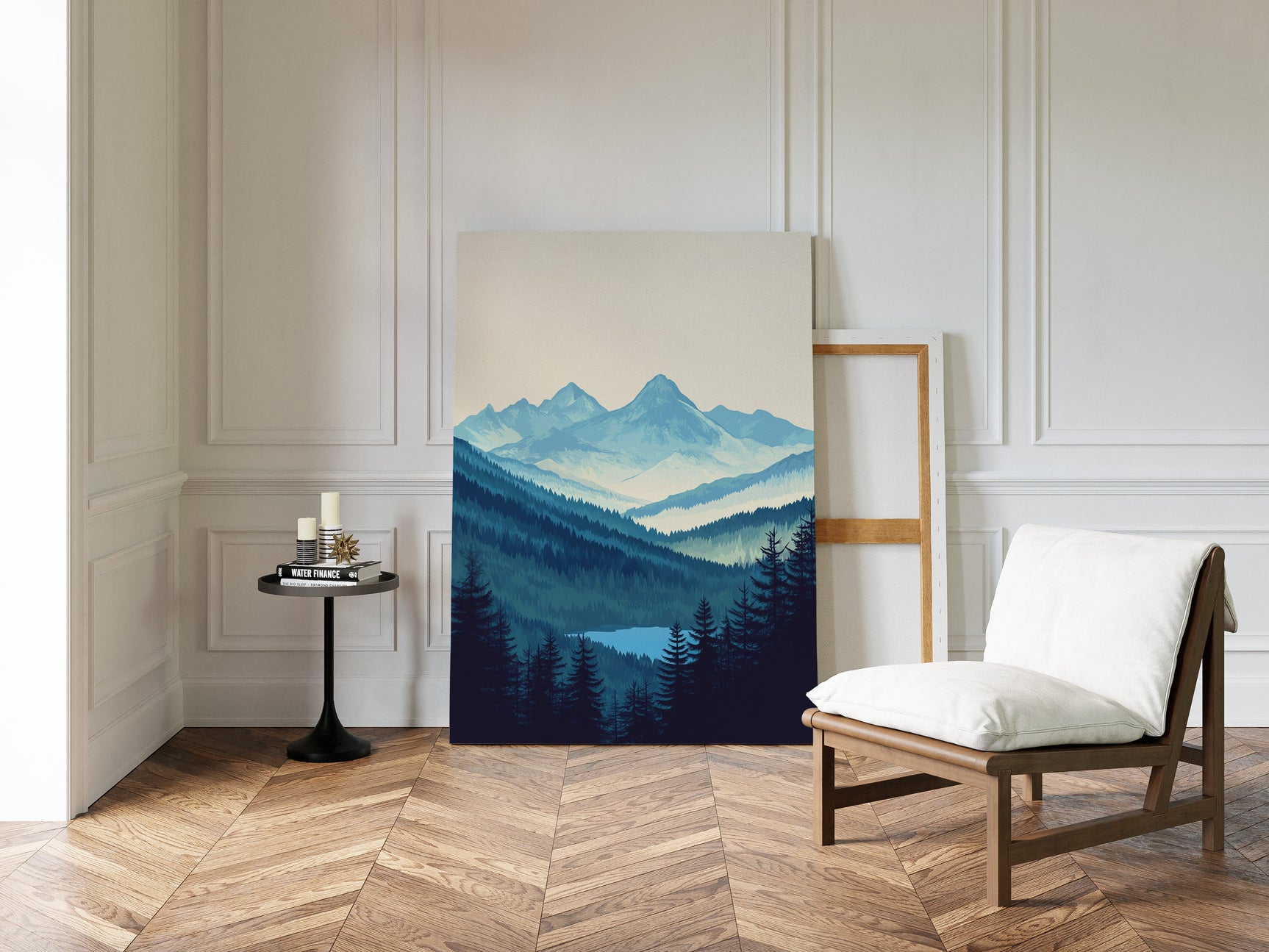 Serene Peaks - Tranquil Mountain Landscape Art