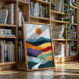 Sunlit Peaks - Abstract Landscape Art